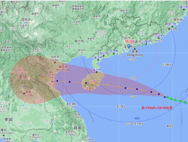 2020年广东台风路径实时最新消息 台风“浪卡”将给珠海市带来影响