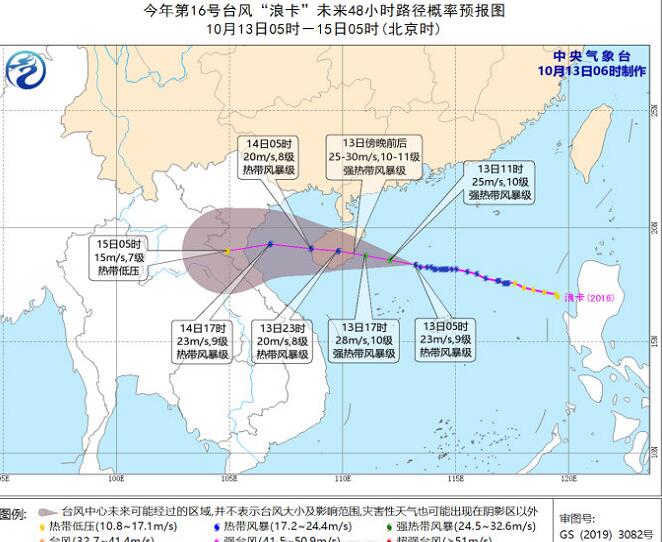 海南台风最新消息2020 台风浪卡强度持续加强琼州海峡全线停航