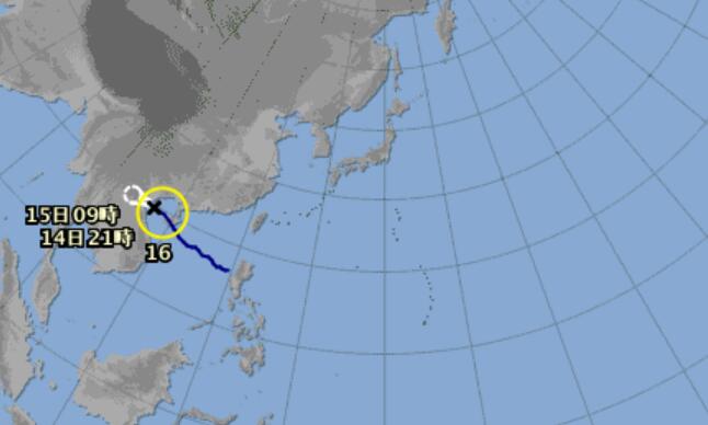 16号台风未来发展路径图 台风浪卡今日实时路径图趋势