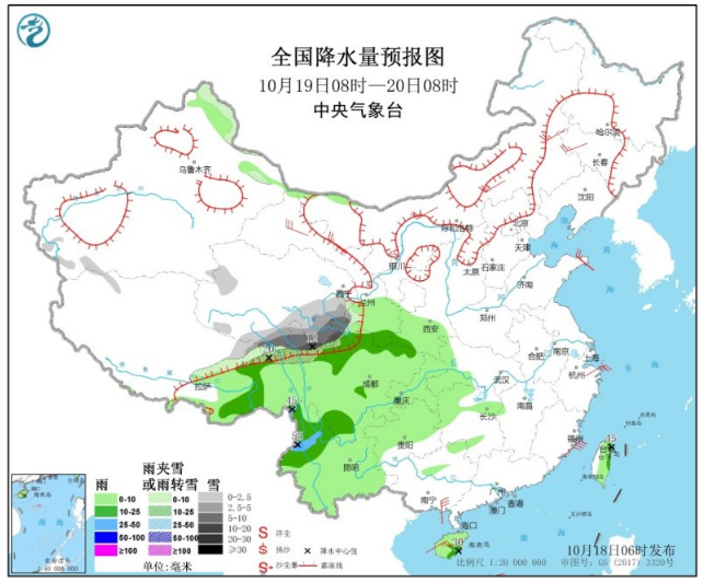 海南及东南部地区有强降雨和大风天气 青藏华北东北地区冷空气侵袭