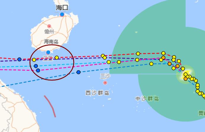 温州台风路径实时发布系统17号台风  预计24日晚可能登陆或擦过三亚