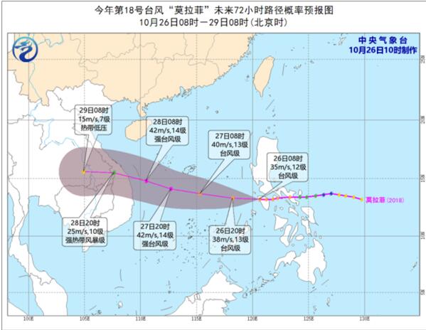 海南18号台风路径实时发布系统 台风莫拉菲逼近海南将迎强风暴雨
