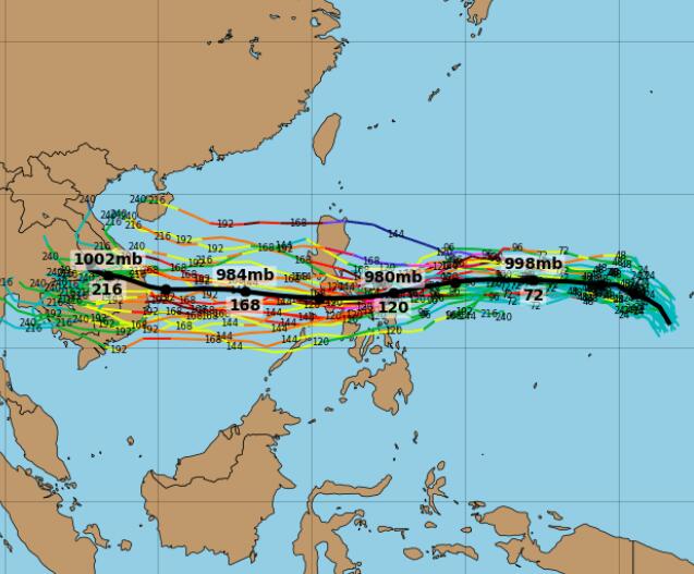 19号台风最新路径图实时发布 台风天鹅未来路径趋势预测图