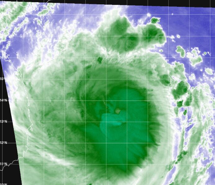 台风路径实时发布系统18号台风云图  台风莫拉菲最新卫星云图发布