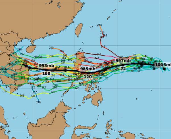 19号台风天鹅最新消息路径图 十九号台风实时路径动态