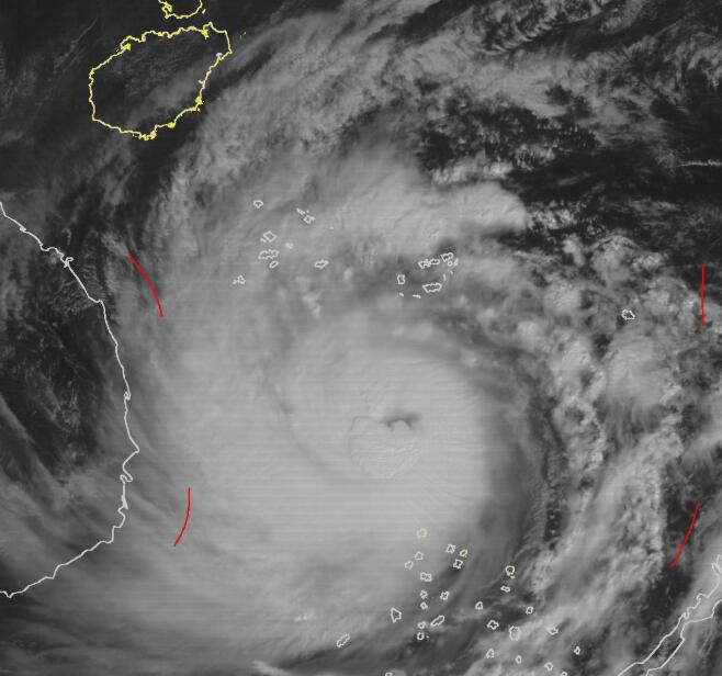 台风路径实时发布系统18号台风云图  台风莫拉菲最新卫星云图发布
