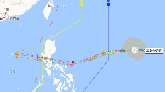 19号台风最新消息2020 台风天鹅生成11月2日将进入我国南海海域