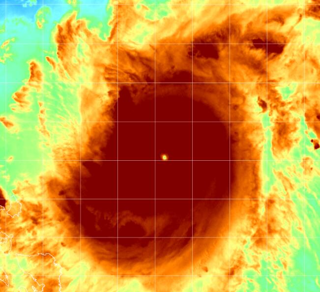 台风路径实时发布系统19号台风云图  17级以上超强台风天鹅云图状态