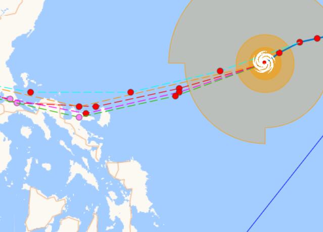 19号台风天鹅最新路径发展消息 离菲律宾约850公里强度17级以上