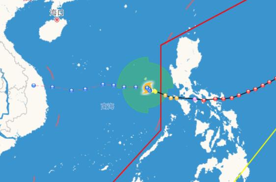 19号台风天鹅最新消息路径图 已减弱为热带风暴会影响海南吗