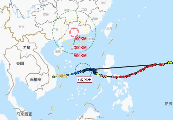 广州19号天鹅台风路径图 广州港迎8级大风近期天气干燥