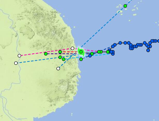 19号台风路径最新消息 “天鹅”9时55分登陆越南平定沿海