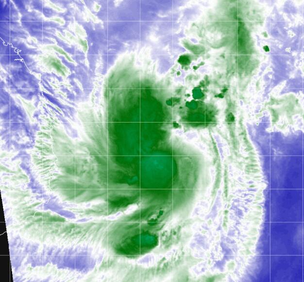 台风路径实时发布系统21号台风云图 台风艾涛超清晰卫星云图实况