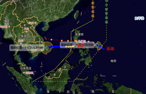 2020第22号台风路径实时发布系统最新云图 台风“环高”卫星云图追踪(高清)