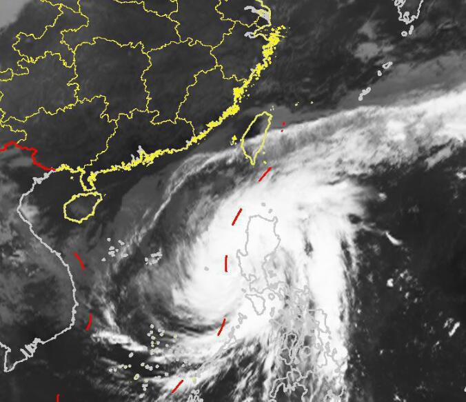 22号台风路径实时发布系统今日云图  台风环高超高清卫星云图发展情况