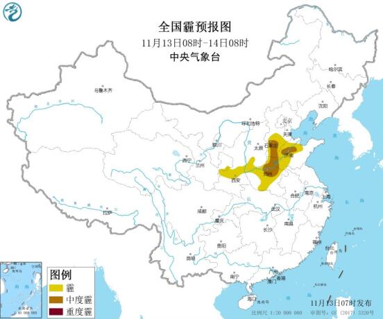 2020全国雾霾预报：长三角区域中北部等地有大雾天气