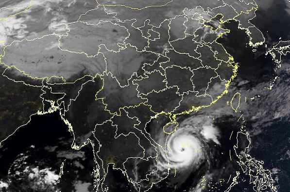 台风路径实时发布系统22号台风 台风环高中心最大风力增至15级