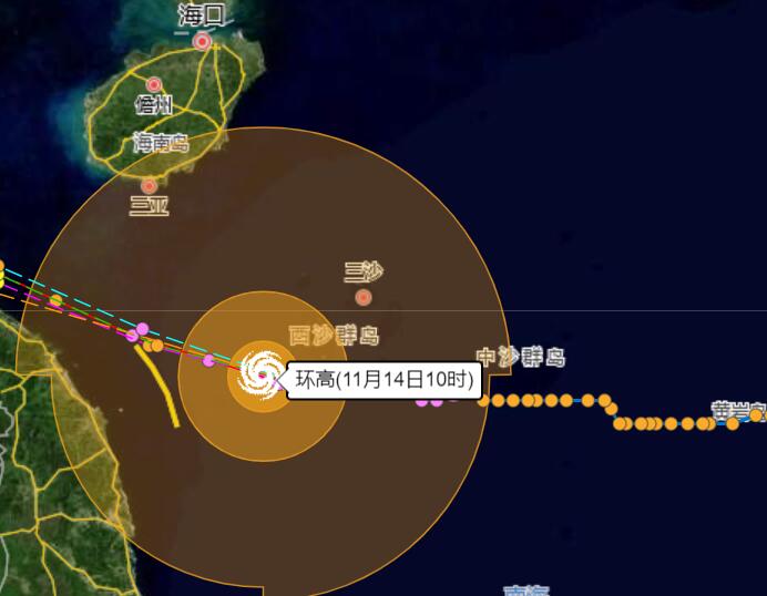 22号台风最新消息海口天气 “环高”影响海口夜间迎较强风雨