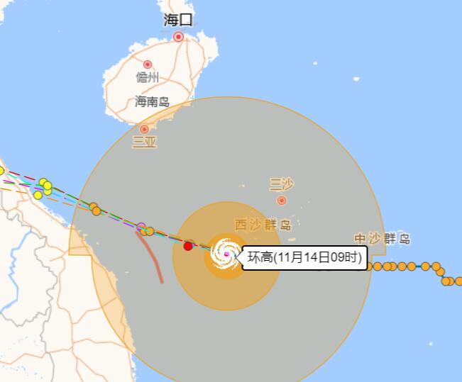 22号台风环高继续影响海南 局部大暴雨海面风力可达11级左右