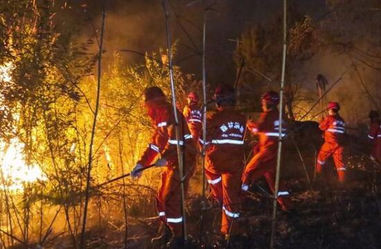 永州宁远一山林突发大火 目前大火被全部扑灭无人员伤亡