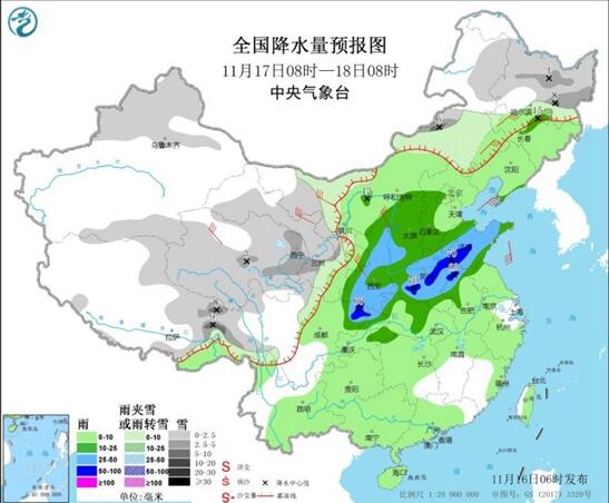 中东部新一轮雨雪将至气温下降4～6℃ 今天华北黄淮等地轻至中度霾