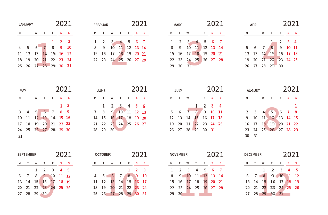 日历2021全年农历表图片 农历2021年日历表图完整版