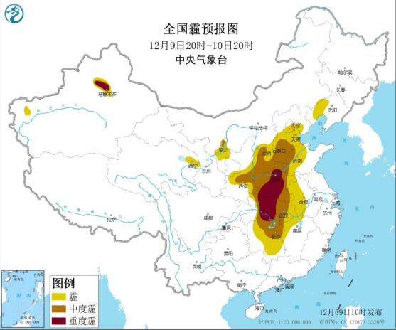 2020全国雾霾预报：宁夏青海等西北地区有间歇性霾天气