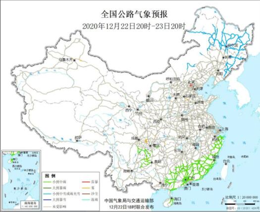 全国交通天气预报：12月23日高速路况最新实时查询