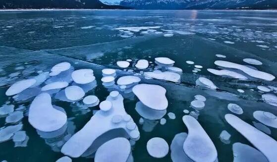 新疆赛里木湖现冰气泡景观是怎么回事 冰气泡景观是怎么形成的