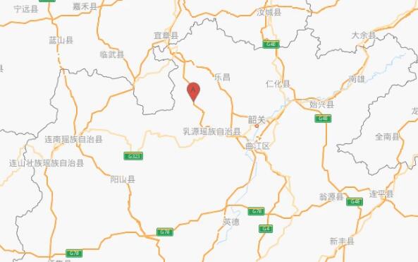 广东地震最新消息今天 韶关市乳源县附近发生2.7级地震