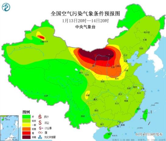 2021全国雾霾预报：西北华北黄淮等地部分地区有浮尘天气