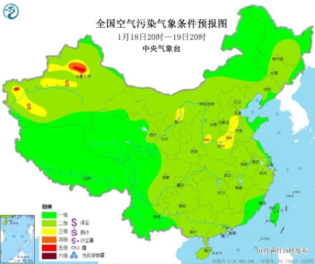 2021全国雾霾预报：华北黄淮局地重度霾新疆有扬沙浮尘天气