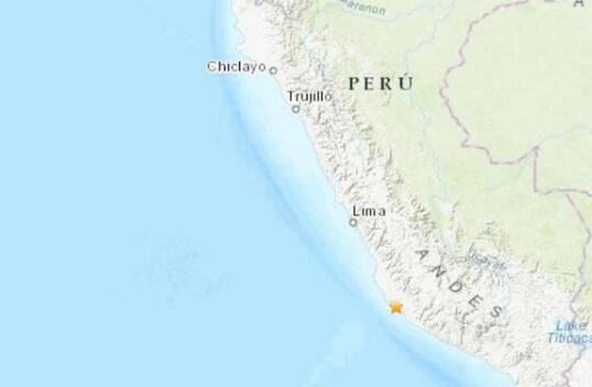 秘鲁海域40分钟发生3次5级以上地震 目前暂无人员伤亡
