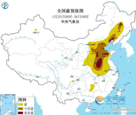 2021全国雾霾预报:未来三天华北黄淮等地有重度雾霾