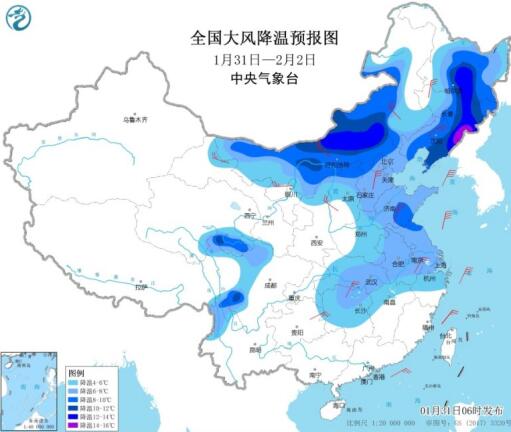 冷空气发威东北一带有明显降雪 部分地区降幅超过10℃