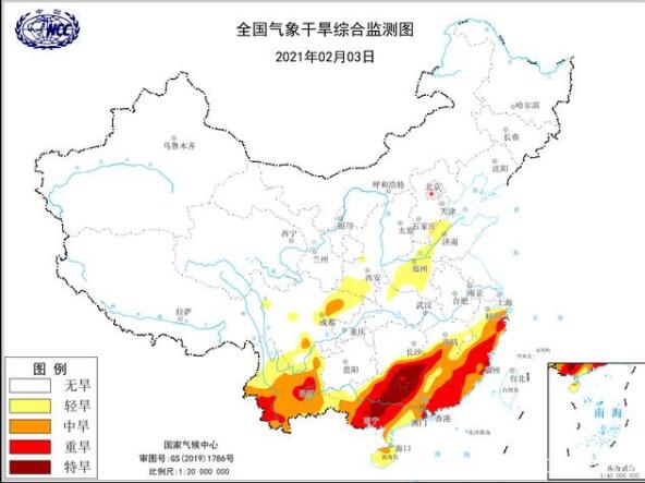 未来三天江南华将有明显降雨 云南广东等地干旱将得到缓解