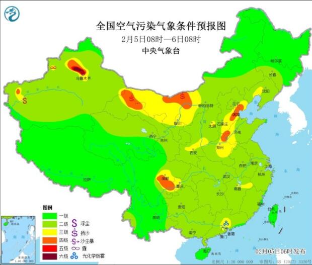 2021全国雾霾预报：今日甘肃宁夏等地有扬沙或浮尘天气