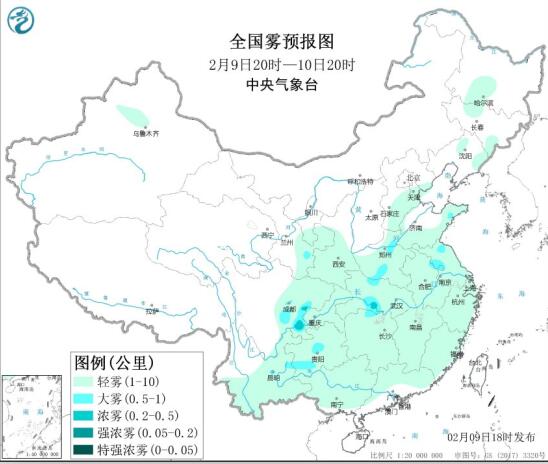 2021全国雾霾预报：华北黄淮局地重度霾能见度较低