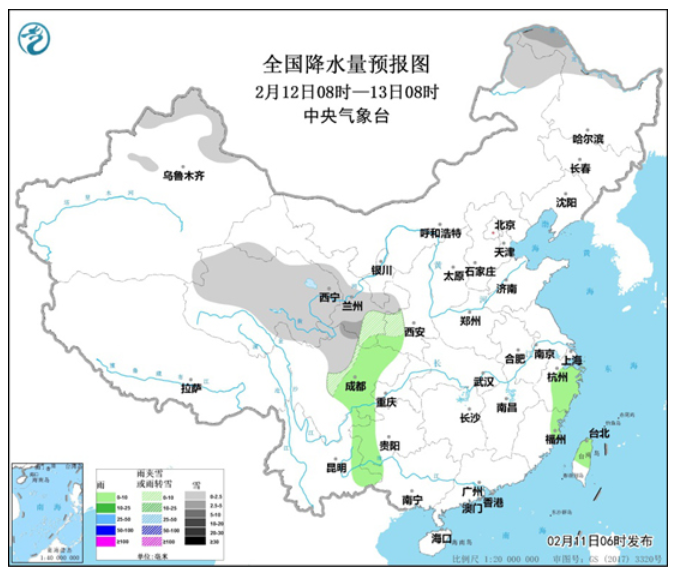 华北四川等地春节天气出现雾和霾 冷空气将影响内蒙古和东北地区