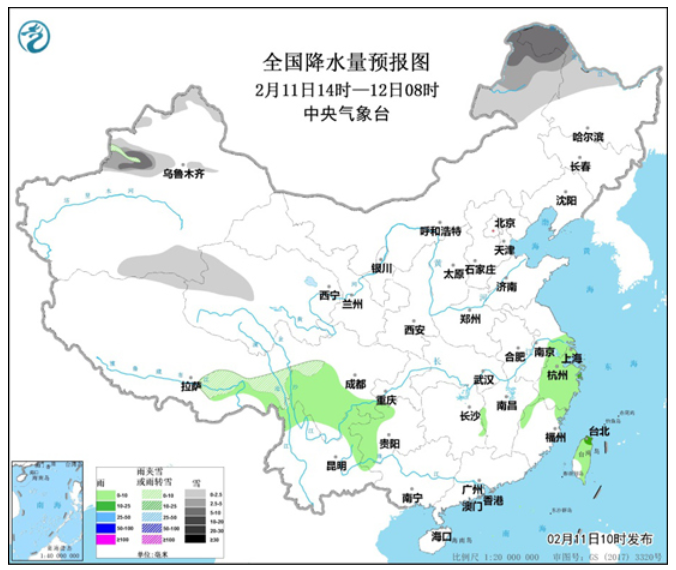 华北四川等地春节天气出现雾和霾 冷空气将影响内蒙古和东北地区