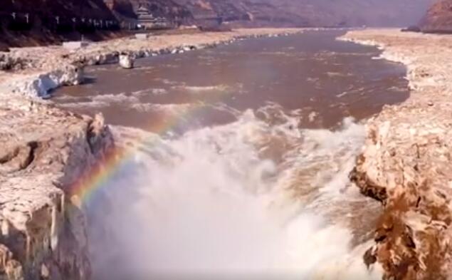 壶口瀑布冰河解封映彩虹是怎么回事 壶口瀑布冰河解封映彩虹具体情况