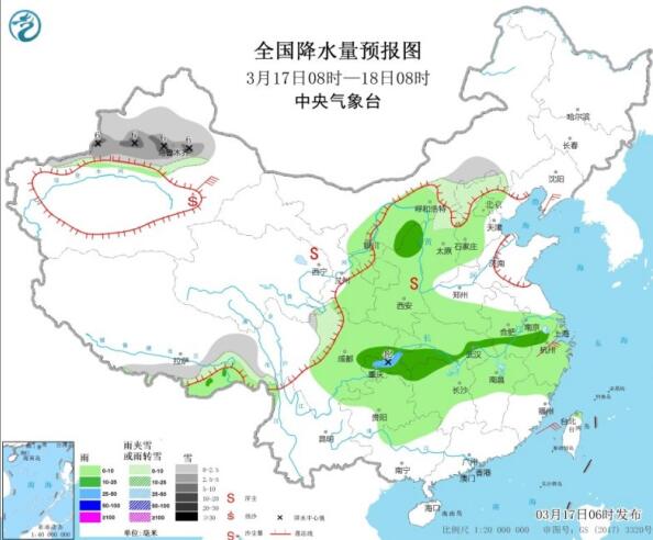 青海甘肃等地沙尘天气仍将持续 长江中下游气温仅10℃出头