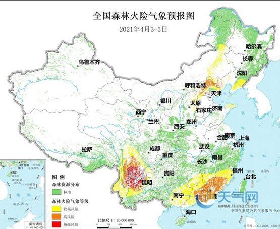 另外: 据气象卫星监测显示,3月,全国共监测到火点403个,与2月(373个)