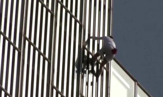 英国蜘蛛人徒手攀爬122米高楼 网友：现实版蜘蛛侠