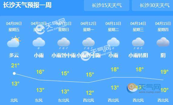 这周末湖南将持续暴雨天气 各地最低气温不超15℃ - 天气网