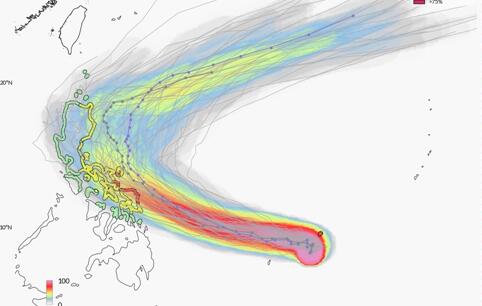 2号台风舒力基最新路径实时图最新 未来可达强台风级大概率登陆菲律宾