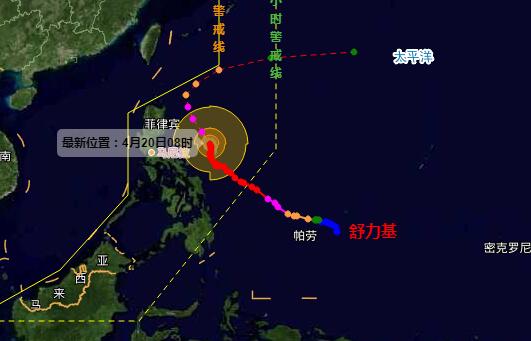 超强台风舒力基最新消息路径情况 正在向北偏西方向移动