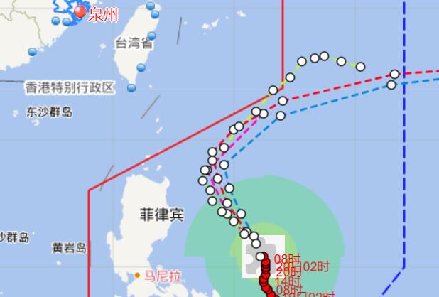 福建台风网2号台风舒力基路径图 受外围影响福建部分海域大风明显