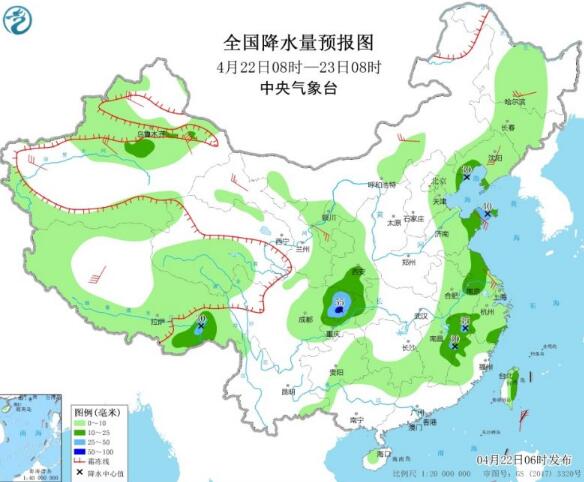 中东部地区强降雨暂告一段落 东北华北因冷空气降温10℃