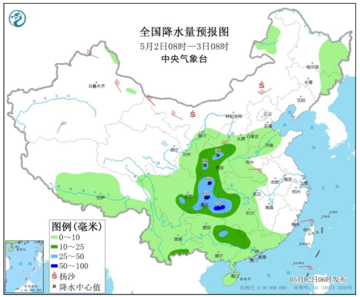 新疆西北华北等地区受冷空气影响 西北西南江汉等地有大雨